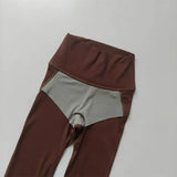 Nude Yoga Leggings Women High Waist One-piece Fitness Wear-free Underwear Belt Pocket Sports Pilates Trousers Fitness Pants