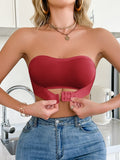 3PCS Daily Strapless Women's Bra Seamless Unlined wireless front closure Push-up bra Trendy Solid Comfortable Lingerie