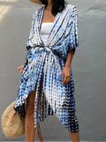 17 Colors Leopard Printed Colorful With Belt Tunic Cover-ups Beach Dress Beach Wear Beachwear Female Women Beach Cover Up V4510L