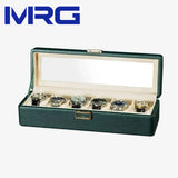 Jewelry Eyewear Organizer Travel-friendly Hard Leather 12-Slot Watch Storage Box with Velvet Watch Case Display Packaging