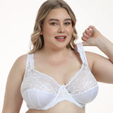 Bras For Women Minimizer Brassiere Plus Size Lace Bra Support Underwire Full Big Cup Thin Adjusted-straps D E F G H I