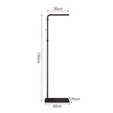 Cream Minimalist Floor Coat Rack Entryway Standing Coat Stand Multifunctional Bedroom Clothes Hanger Shelf Organizer Furniture