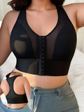 Fashionable plus size full cup bra without steel ring, molded front button bra, comfortable to wear sexy Lingerie MR3498