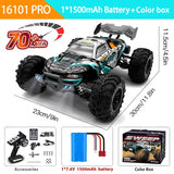 16103PRO 1:16 4WD Brushless RC Car – 70KM/H High-Speed Off-Road Truck with LED Lights