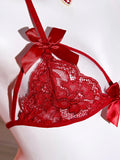 Sexi French Lace Bra And Panty Set Perspective Sex Erotic Costumes Lingerie Set Underwear Babydoll Dress Sexy Lingerie For Women