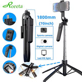 2026 New 1800mm Tripod for Smartphone Camera,Tripods Stand with Bluetooth shutter Wireless Selfie Stick Steady brackets holder