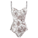 2026 New Arrival Push Up Women Bikini Set Floral Printed Ruffle Bikinis Strappy Bandage Swimwear Brazilian Biquini Bathing Suit