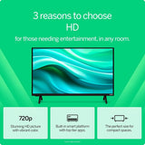32-Inch HD 720p Smart LED TV with WiFi, Renewed for Quality