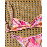 S - XL Printed Brazilian Bikini Women Swimwear Female Swimsuit Two-pieces Bikini set High Leg Cut Bather Bathing Suit Swim V8179