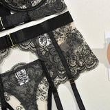 Two-piece Women's Set G-string Transparent Underwear Lolita Romantic Lingeries Set Sexy Bra and Panties Sets Lingerie for Woman