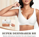 Women's Deep V Seamless Wire-Free Bra Plus Size Solid Color 3/4 Cup Thin Bra Comfortable Push-up Bra Underwear