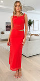 Foridol Mesh Bodycon Long Dresses Women Elegant Summer Yellow Party Dress Cut Out One Shoulder Tank Maxi Vestidos 2025 New Dress