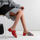 NASBAVI Out Outdoor Slippers Latest Luxury Shoes Women Designers Ladies Shoes and Sandals Wedding Shoes for Women Big Size 45 46