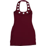 Summer Women's Fashion Dress Backless Hot Girl Sexy Slim Hip Cover Dress