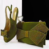 Doershow Lastest Italian Design Fashion Style Ladies Shoes with Matching Bag Set 2025 Nigerian Shoes and Bag Set HL1-1