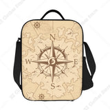 Custom Black White Nautical Anchor Stripe Thermal Insulated Lunch Bag Women Lunch Tote for Outdoor Camping Travel Bento Food Box
