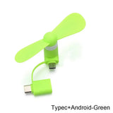 Mini USB Fan Flexible Cooling hand Fan portable Fans Summer Cool laptop Desktop Cell Phone Cooler 2 in 1 Micro USB Type-C plug