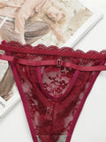 High Quality New Sexy Underwear For Women's Lace Transparent Hollow 3/4 Bra Gathering Steel Ring Push Up Underwear Set HR2634
