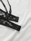 Sexy ultra-thin lace set black and sexy Lingerie two-piece set with steel ring and anti sagging women's underwear YS2900