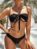 Cross Halter Underwire Bikini 2026 Women Swimsuit Solid Push Up Swimwear Female Bathers Bathing Swimming Suit Summer Beachwear