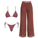 2026 Fashionable Boho Chic Bikini Set with Unique Paisley Design Perfect for Beach Wear and Pool Parties Summer Getaways