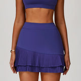 Pleated Tennis Skirt for Women with Pocket Shorts Women's High Waisted Wrapped Around Tummy Control Athletic Golf Yoga Skorts