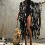 17 Colors Leopard Printed Colorful With Belt Tunic Cover-ups Beach Dress Beach Wear Beachwear Female Women Beach Cover Up V4510L