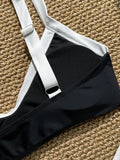 Sexy Red Contrast Bikini Set 2026 Women Halter Push Up Bra Pleate Thong Swimsuit Brazilian Beach Bathing Suit Holiday Swimwear