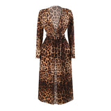 S - XXL With Cover Up Long Sleeve Leopard Printed Women Swimwear One Piece Swimsuit Female Padded Bather Bathing Suit Swim V7353