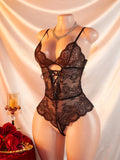 Erotic Sexy Lingerie Women Crotchless Sex Underwear Porn Babydoll Dress Hollow Hot Lace Sexy Bodysuit Lingerie Exotic Costume