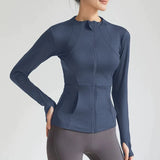 Women's High-End Yoga Suit with Standing Collar Long-Sleeved Sports Jacket for Running And Training Windproof Fitness Jacket