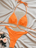 Sexy Triangle Mini Bikini Sets Micro Thongs Swimsuit Women Bathing Suit Biquini Bandage Beachwear Print Swimwear Thong Bikini
