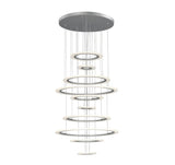ET2 Saturn II Led 10Light Multi-Light Pendant Matte Silver Finish Matte White