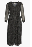 Lucky Brand Plus Dot Print Maxi Dress, 3X