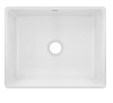 Elkay Fireclay 25 L x 19 W Farmhouse Kitchen Sink Fireclay in White, Size 9.12 H