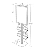 Azar Sky Tower Display Kit with 22W x 28H Snap Frame and Brochure Side Pockets