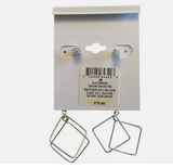 Giani Bernini Square Wire Linear Drop Earrings in Sterling Silver