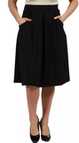 24seven Comfort Apparel Womens Classic Knee Length Skirt, small