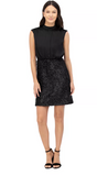 Vince Camuto Womens Satin Mock-Neck Shimmering Dress