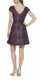 Vince Camuto Womens Metallic Jacquard Fit and Flare Dress, Size 2
