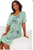 Dreams and Co. Womens s Short T-Shirt Lounger, Size 1x