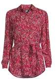 Lands End Womens Rayon Tie Waist Shirt, Large