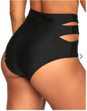 Adore Me Womens Demi Swimwear High Waist Bikini Bottom - Black, Medium
