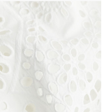 HandM Dress with Eyelet-Embroidered Sleeves, Medium