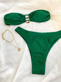 Women Bikini Sets Two Pieces Swimsuit Female Metal High Waist Sexy Bikini Bathing Suit Monokini Swimwear Women Biquini Bakini