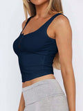 Phantasy Y2K Women's Tank Top Fashion Tees Basic Strapless U Neck Camisole Sexy Button Up Tanks 2026 New Summer Women Clothing