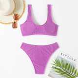 New Sexy Bikini 2026 Solid Swimsuit Women Swimwear Push Up Bikini Set Brazilian Bathing Suit Summer Beach Wear Swimming Suit