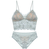 Sexy Backless Bralette French Sheer Mesh Halter Top Wireless Comfortable No Show Anti Nipple Bra & G String Australia Hot MOYISU