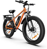 AMYET Electric Bike EB26 Adults Electric Bicycle Peak 1500W 48V 15AH e bike 26" Fat Tire Mountain Bike 31mph  Electric Dirt Bike