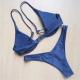S - XL V-bar Underwired Bikini Female Swimsuit Women Swimwear Two-piece V shape Wire Bikini set Bather Bathing Suit Swim V439
